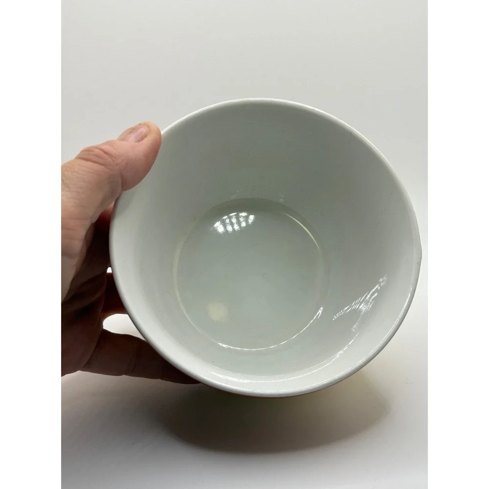 222 Fifth Cadiz Red‎ Yellow Stripes Fine China Small Bowl